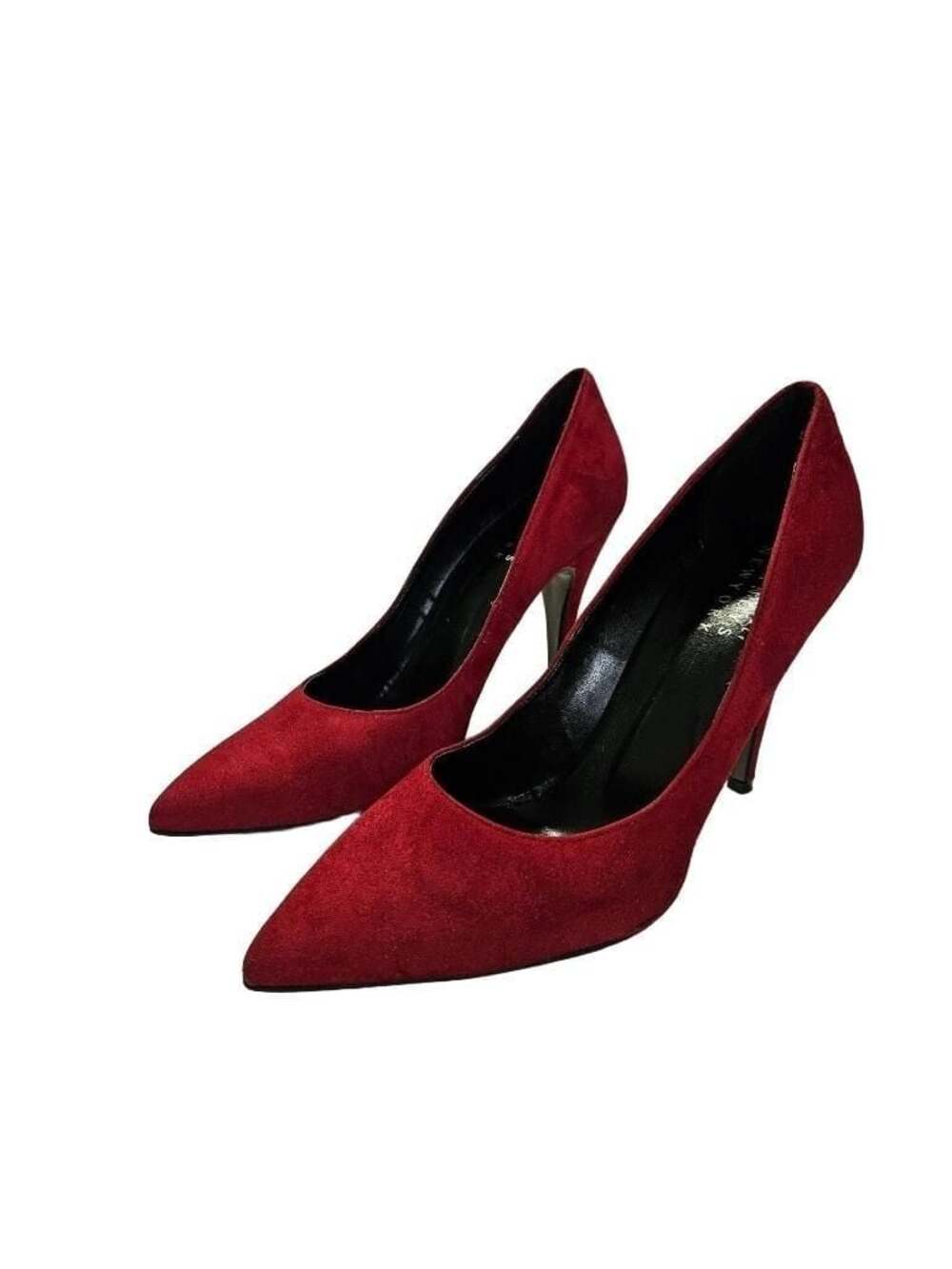 Baleani Burgundy Suede Stiletto Heels Sz 9.5 Chic Italian 100% Genuine Leather